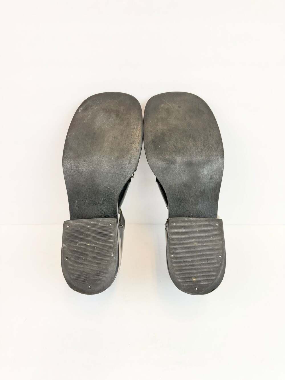 Diba Black Leather Fisherman Chunky Heel Mary Jane Sandals Size 9 - Picture 5 of 7